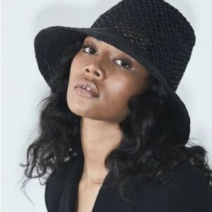 Janessa Leone Lynda Packable Hat Black (Large)